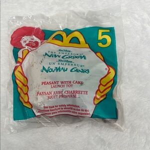 Vintage Brand New Disney Emperor's New Groove Peasant and Cart Happy Meal 2000